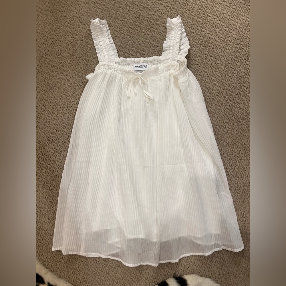 Princess Polly White Ruffle Dress